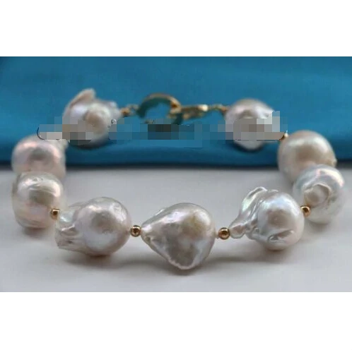Free shipping >>>>>>8.5" Genuine Natural 19mm White Baroque Reborn Keshi Pearl Bracelet 14KGP #f2426!
Free shipping >>>>>>8.5" Genuine Natural 19mm White Baroque Reborn Keshi Pearl Bracelet 14KGP #f2426!
