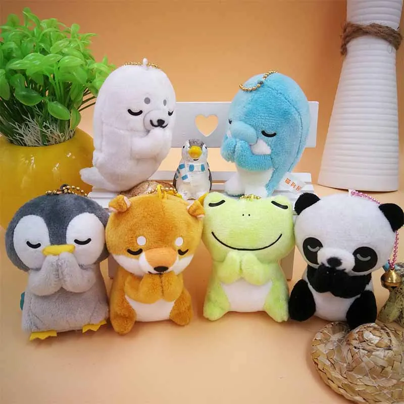 8cm Creative New Wish Doll Toy Panda Shiba Inu Frog Penguin Plush Pendant Keychain Toys Decoration Key Ring Gift for Children
8cm Creative New Wish Doll Toy Panda Shiba Inu Frog Penguin Plush Pendant Keychain Toys Decoration Key Ring Gift for Children