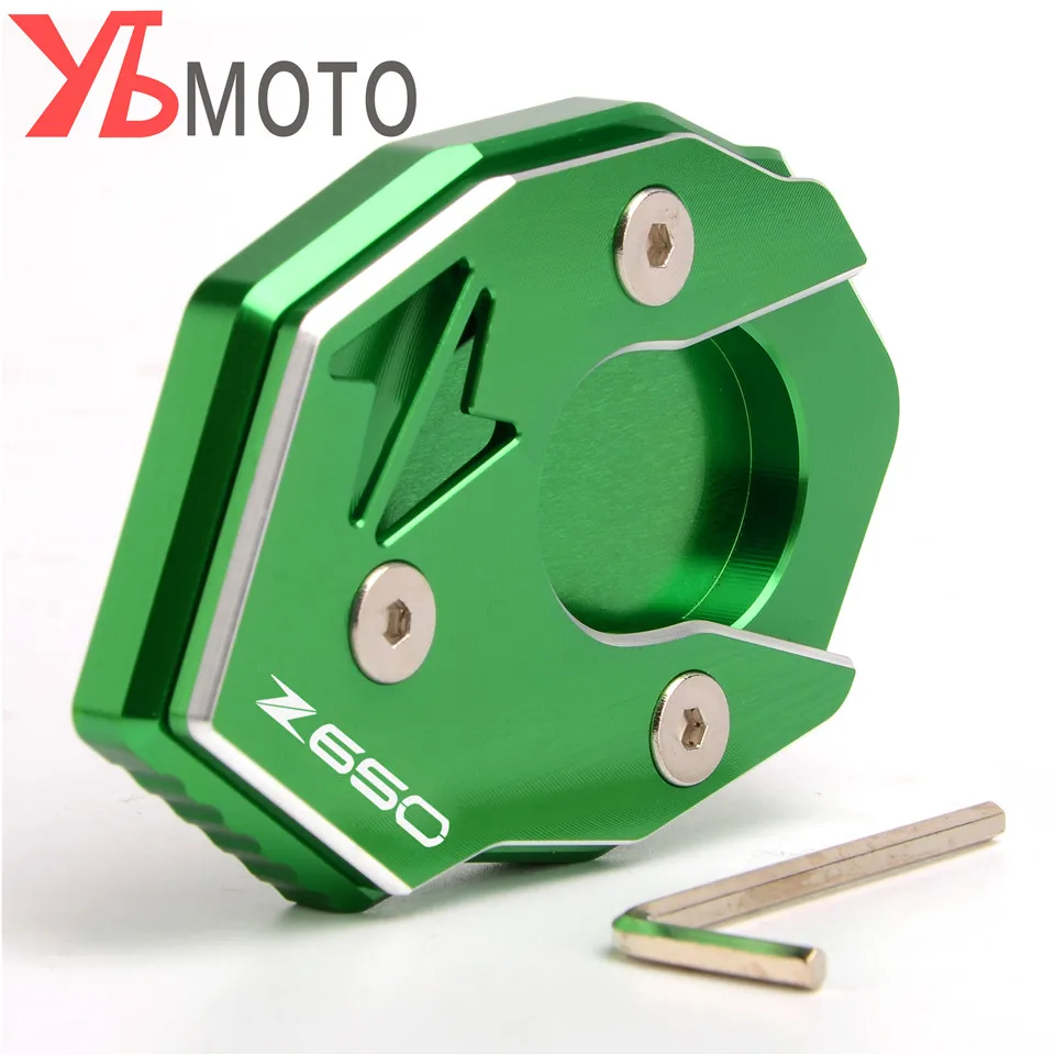 Green color high quality Motorcycle CNC Aluminum Side Stand Enlarger Plate Kickstand Enlarge Extension for KAWASAKI Z650 2017
Green color high quality Motorcycle CNC Aluminum Side Stand Enlarger Plate Kickstand Enlarge Extension for KAWASAKI Z650 2017