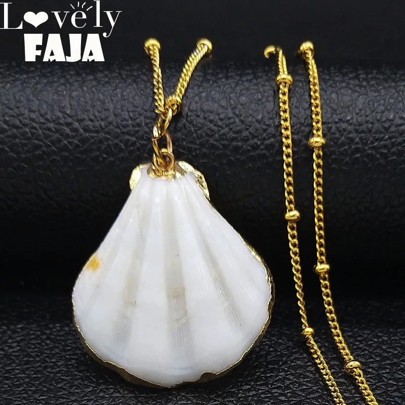 Beach Stainless Steel Shell Statement Necklace Women Gold Color Necklace Jewelry joyas de acero inoxidable para mujer N19185
Beach Stainless Steel Shell Statement Necklace Women Gold Color Necklace Jewelry joyas de acero inoxidable para mujer N19185