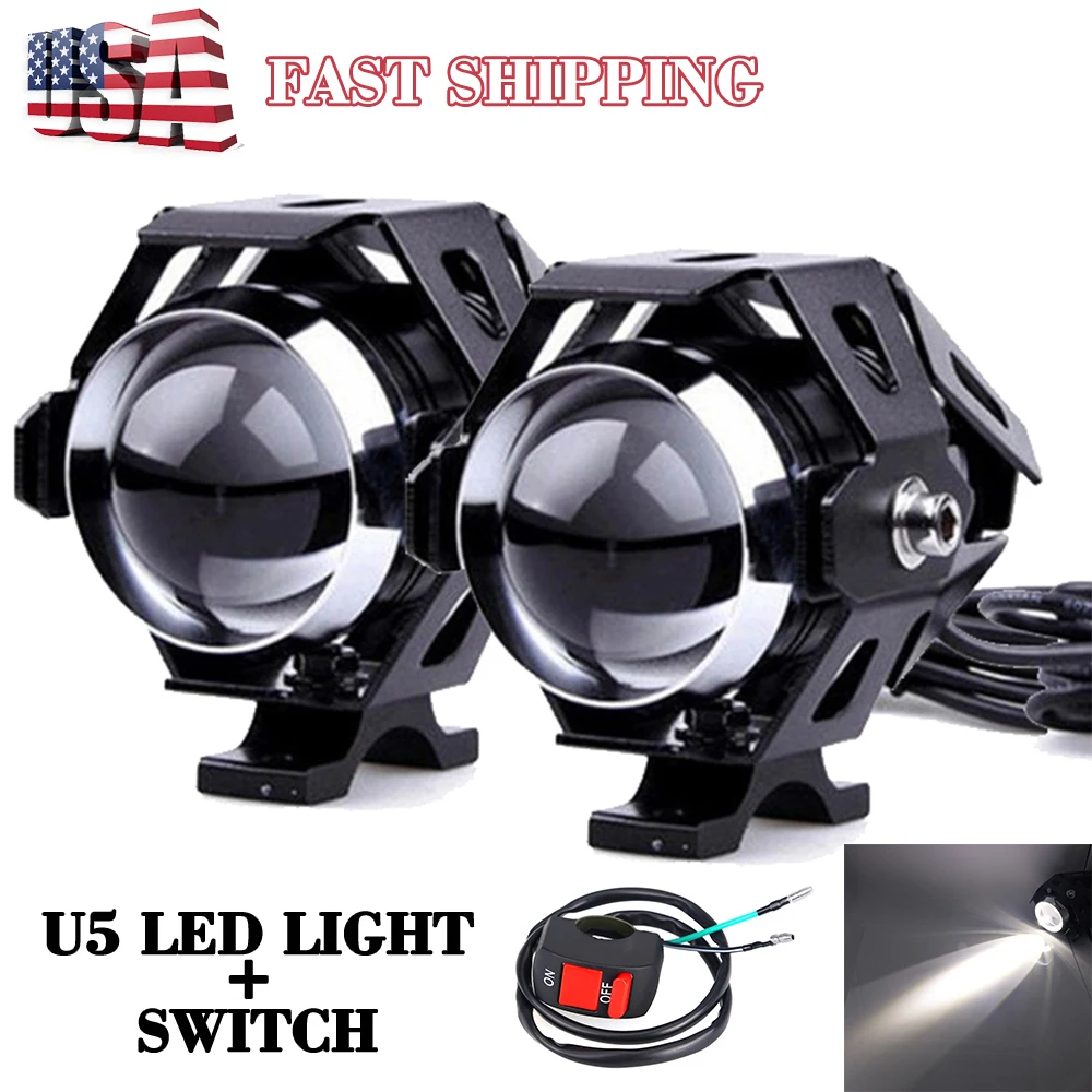 2PCS 125W motorcycle headlights auxiliary lamp U5 led motorbike driving spotlight 12V 3000lm moto DRL spot headlamp
2PCS 125W motorcycle headlights auxiliary lamp U5 led motorbike driving spotlight 12V 3000lm moto DRL spot headlamp