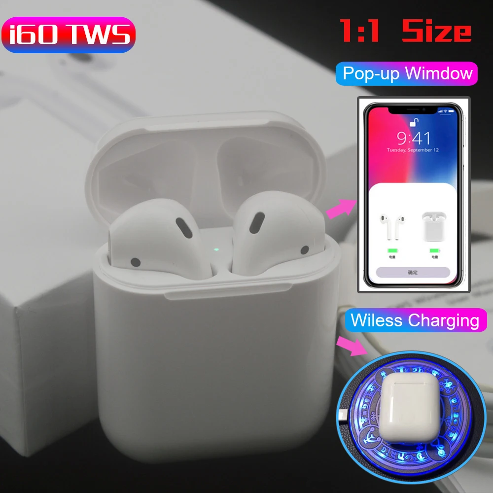 Original i60 TWS Pop up Great Sound Bass Wireless Bluetooth Earphones 1:1 Separate Use QI Wireless Charging PK i10 i20 i30 tws
Original i60 TWS Pop up Great Sound Bass Wireless Bluetooth Earphones 1:1 Separate Use QI Wireless Charging PK i10 i20 i30 tws