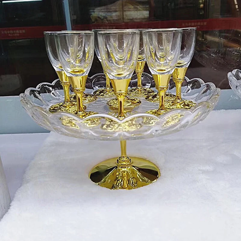 New Special 10 Pcs Golden Shot Glass Set Classical Metal Wine Cup Plated Gold Fruit Plate Small Mug Crystal White Wine Glass Cup
New Special 10 Pcs Golden Shot Glass Set Classical Metal Wine Cup Plated Gold Fruit Plate Small Mug Crystal White Wine Glass Cup
