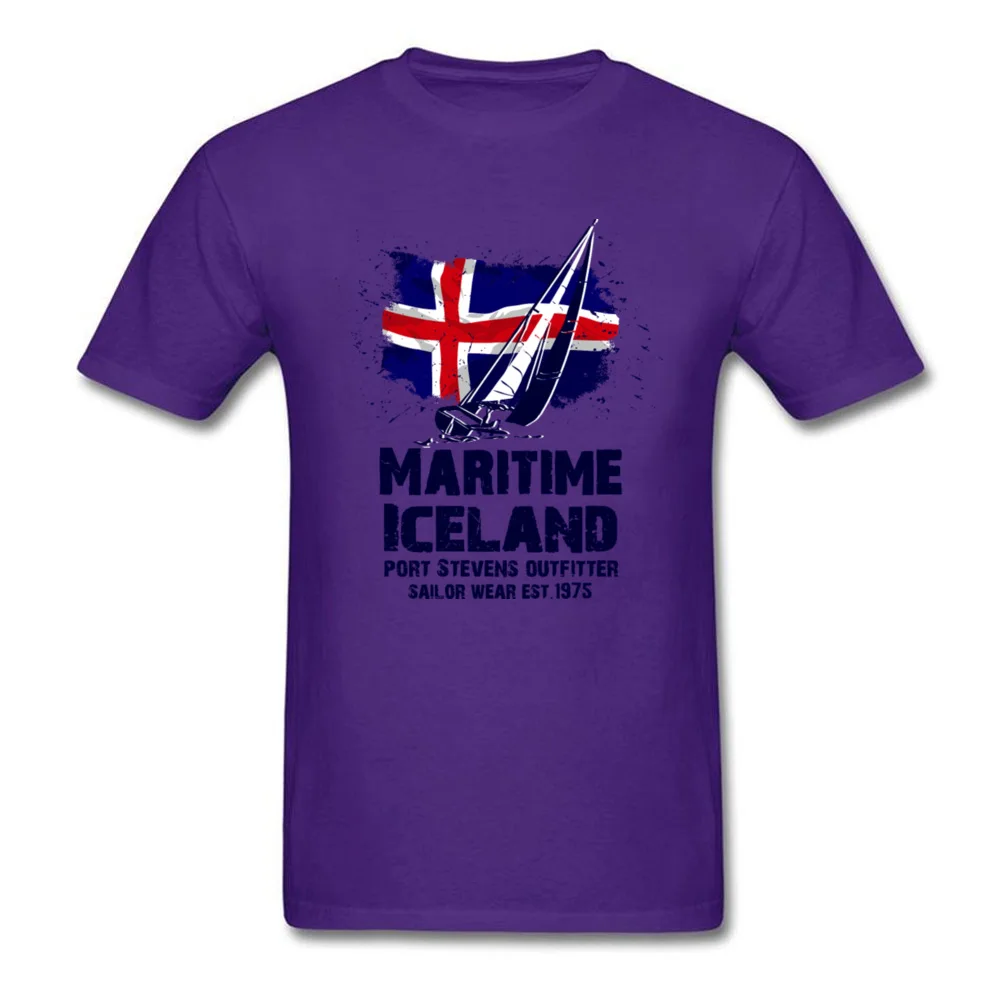 Maritime sailing Iceland flag_purple