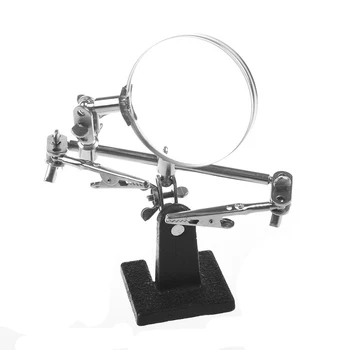 BHTS-Easy-carrying Helping Hand Tool with 5X Magnifying Glass 360 Degree Rotating Adjustable Locking Arms For Glass Loupe Sel 
BHTS-Easy-carrying Helping Hand Tool with 5X Magnifying Glass 360 Degree Rotating Adjustable Locking Arms For Glass Loupe Sel