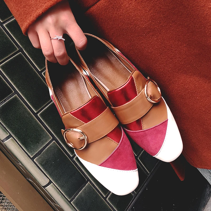 Genuine Leather pumps Women Single shoes length 22-26cm cow leather sheepskin Suede stitching Fashion girl must-have items
Genuine Leather pumps Women Single shoes length 22-26cm cow leather sheepskin Suede stitching Fashion girl must-have items