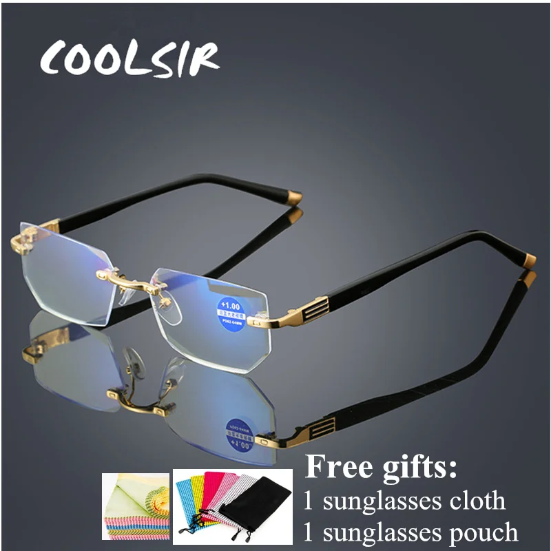 Anti blue Light Reading Glasses Women Diamond cutting Rimeles Eyeglasses Men Anti fatigue Hyperopia Presbyopic Eyewear
Anti blue Light Reading Glasses Women Diamond cutting Rimeles Eyeglasses Men Anti fatigue Hyperopia Presbyopic Eyewear