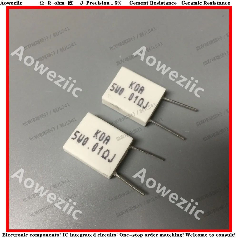 10Pcs Inductionless Cement Resistor 5W 0.01 ohm 0.01 R 5W0R01J Ceramic Resistance precision 5% Non-inductive Resistor
10Pcs Inductionless Cement Resistor 5W 0.01 ohm 0.01 R 5W0R01J Ceramic Resistance precision 5% Non-inductive Resistor