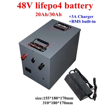 Steel case 48V 20Ah 30Ah 25Ah Lifepo4 lithium battery with BMS 16S for 2000w ebike Scooter Two Wheel tricycle+3A Charger 
Steel case 48V 20Ah 30Ah 25Ah Lifepo4 lithium battery with BMS 16S for 2000w ebike Scooter Two Wheel tricycle+3A Charger