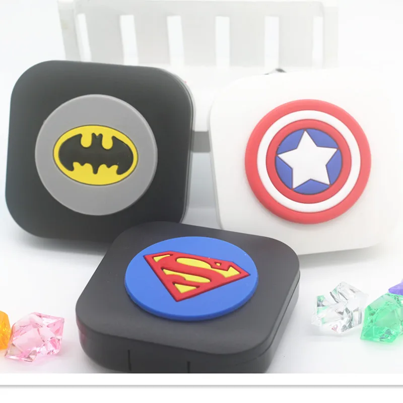 LIUSVENTINA Portable DIY Soft Rubber Batman Captain American Contact Lens Case with Mirror for Color Lenses Gift for Children
LIUSVENTINA Portable DIY Soft Rubber Batman Captain American Contact Lens Case with Mirror for Color Lenses Gift for Children