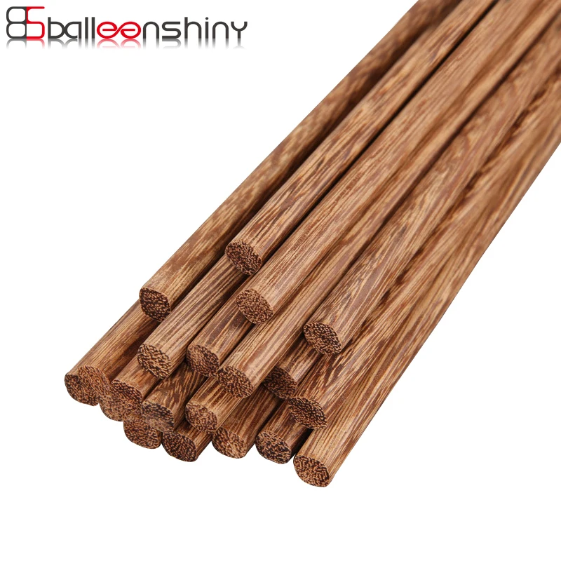 

BalleenShiny 5 pairs Chinese Natural Wooden Bamboo Chopsticks no Lacquer no Wax Healthy eating ware Sushi chop sticks Tablewrae