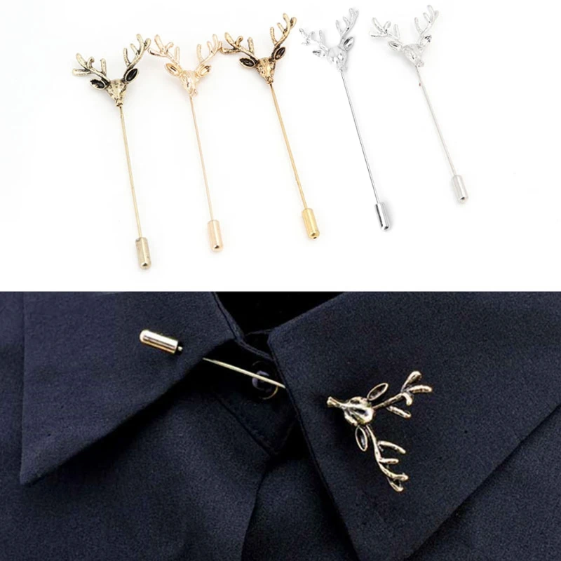 Vintage Deer Head Brooch Animal Deer Head Horn Elk Antler Stag Pins Brooch Clip Pin Brooches Men Collar Clothing Accessories
Vintage Deer Head Brooch Animal Deer Head Horn Elk Antler Stag Pins Brooch Clip Pin Brooches Men Collar Clothing Accessories