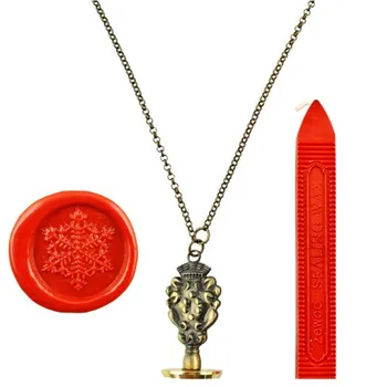 New Luxury Vintage Snowflake Pendant Wearable Jewelry Necklace Sealing Wax Stamp Gift Box
New Luxury Vintage Snowflake Pendant Wearable Jewelry Necklace Sealing Wax Stamp Gift Box