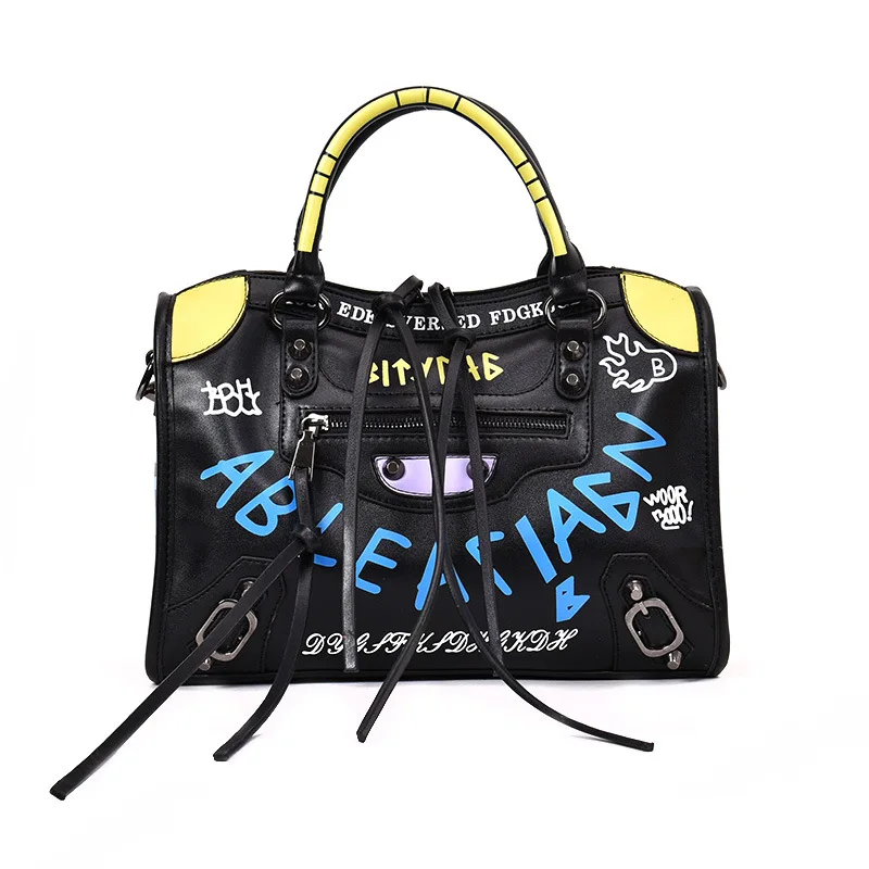 2019 new creative women's bag European and American fashion big bag PU leather color letter handbag shoulder Messenger bag
2019 new creative women's bag European and American fashion big bag PU leather color letter handbag shoulder Messenger bag
