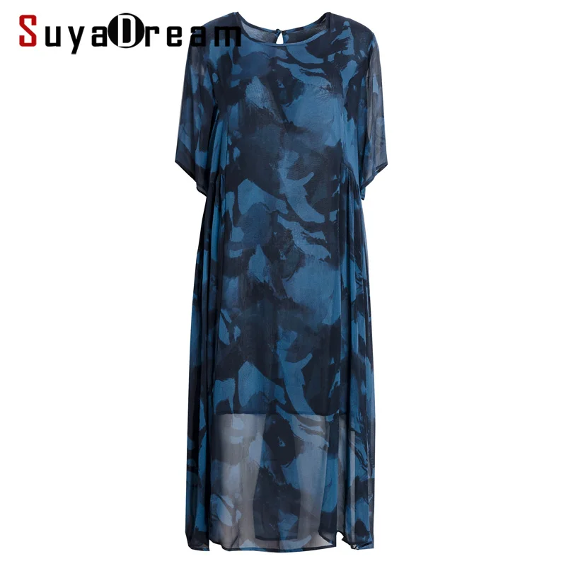 Women Silk Dress 100%SILK Georgette Double Layers Print Dressed O neck Short Sleeved Casual Dresses for Women 2019 Summer
Women Silk Dress 100%SILK Georgette Double Layers Print Dressed O neck Short Sleeved Casual Dresses for Women 2019 Summer