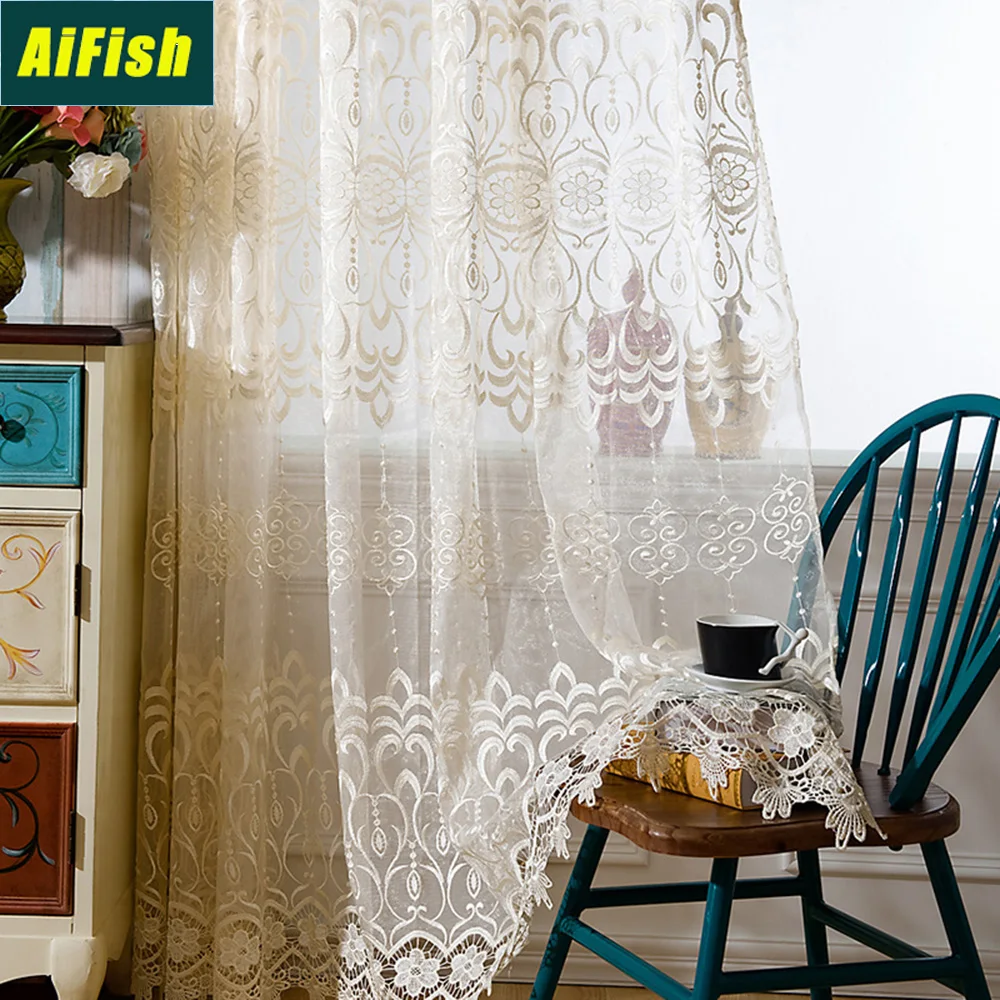 European Luxury Sheer Voile Curtains for Living Room Floral Embroidery Window Drapes Fabric Ready Made Tulle for Bedroom WP0663
European Luxury Sheer Voile Curtains for Living Room Floral Embroidery Window Drapes Fabric Ready Made Tulle for Bedroom WP0663