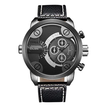 Oulm Watch Luxury Brand Men's Sport Watches Casual Leather Quartz Clock Male Two Time Zone Military Wristwatch relogio masculino
Oulm Watch Luxury Brand Men's Sport Watches Casual Leather Quartz Clock Male Two Time Zone Military Wristwatch relogio masculino