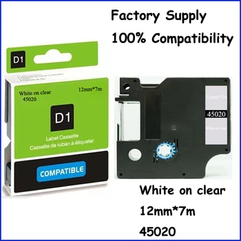 LUDEOU For Dymo D1 45020 12mm Printer Plastic Label Tapes White on Clear 12 mm Compatible Dymo Machine Refill Roll Ribbon Tapes 
LUDEOU For Dymo D1 45020 12mm Printer Plastic Label Tapes White on Clear 12 mm Compatible Dymo Machine Refill Roll Ribbon Tapes