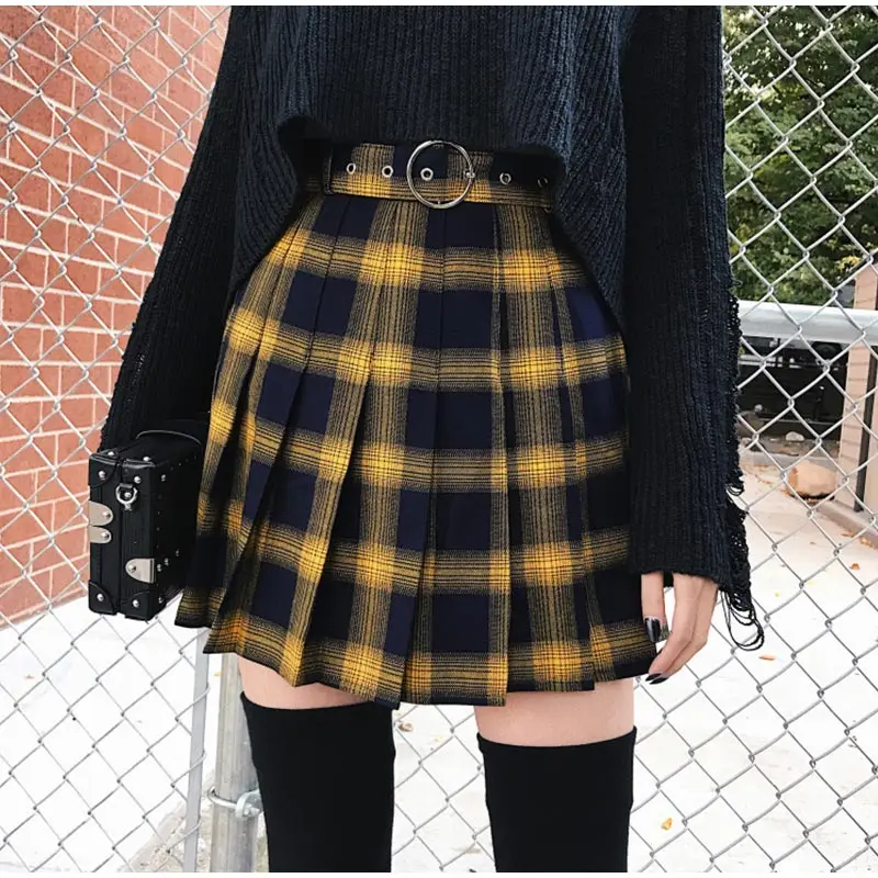 Harajuku Women's Plaid Pleated A-line Mini Skirt Students College Girl Short Skirts 2019 Spring Summer Korean Female Clothes
Harajuku Women's Plaid Pleated A-line Mini Skirt Students College Girl Short Skirts 2019 Spring Summer Korean Female Clothes