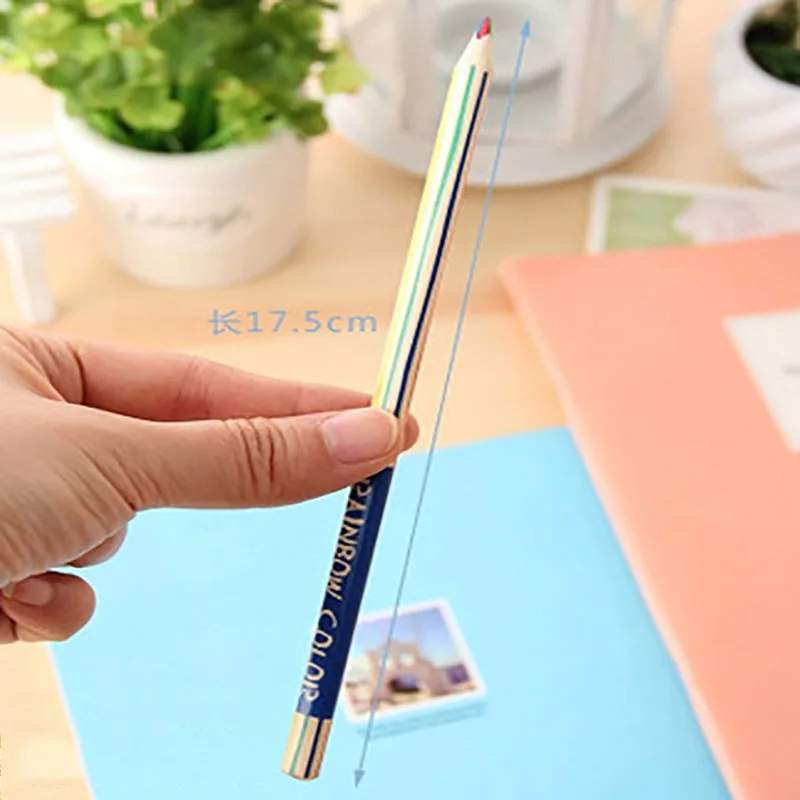 10pcs Cute Rainbow Pencil Creative 4 Color in 1 Pencil Triangle Wooden Color Pencil Painting Pen School Office Stationery Gift
10pcs Cute Rainbow Pencil Creative 4 Color in 1 Pencil Triangle Wooden Color Pencil Painting Pen School Office Stationery Gift