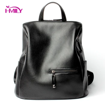 HMILY Women Backpack Genuine Leather Shoulder Bag For Women Fashion Trendy Backpack Leisure School Bag Student Black Daypack
HMILY Women Backpack Genuine Leather Shoulder Bag For Women Fashion Trendy Backpack Leisure School Bag Student Black Daypack