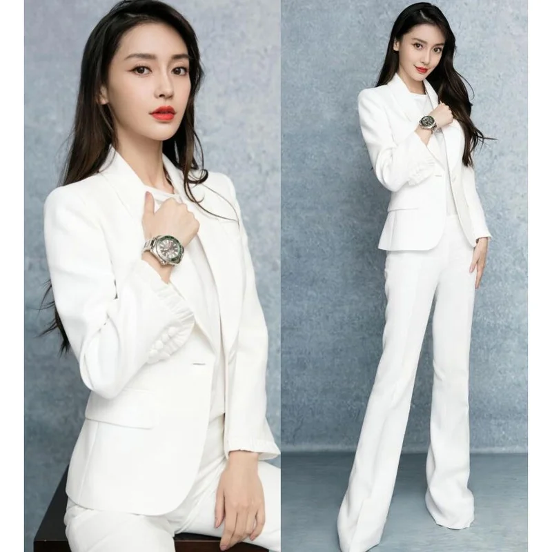 2019 Spring Autumn Women White 2 Pieces Pants Sets Ruched Ruffles Sleeve Blazer + Long Pants Office Lady Work Suits Set Y232
2019 Spring Autumn Women White 2 Pieces Pants Sets Ruched Ruffles Sleeve Blazer + Long Pants Office Lady Work Suits Set Y232