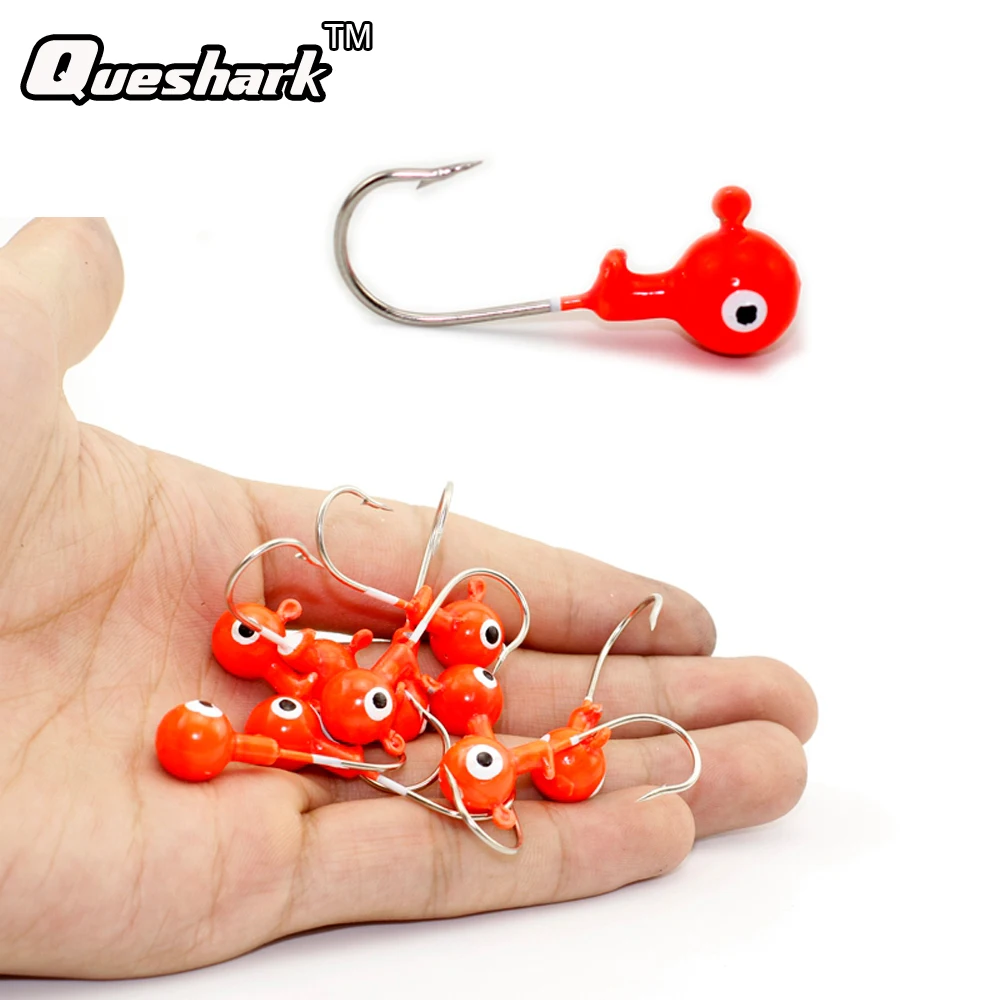 Queshark 10 PCS Fish Lead Head Jig 10g,7g,5g,3.5g Metal Fishing Lures Bait Single Barbed Hook Orange Fishinghook Jig Lure
Queshark 10 PCS Fish Lead Head Jig 10g,7g,5g,3.5g Metal Fishing Lures Bait Single Barbed Hook Orange Fishinghook Jig Lure