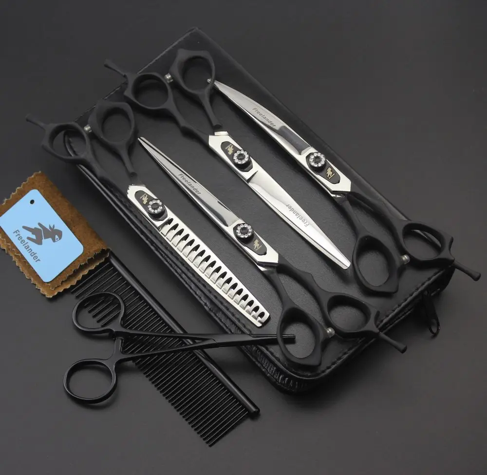 Freelander Professional Pet Grooming Scissors 7 inch,Straight & Thinning & Curved Scissors Set For Dog Grooming,Pet Shears Makas
Freelander Professional Pet Grooming Scissors 7 inch,Straight & Thinning & Curved Scissors Set For Dog Grooming,Pet Shears Makas