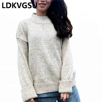 New Sweater Women's Pullover 2018 Autumn Winter Korean Long Sleeve Half-High Collar Students Loose Thicken Female Sweater Is1048
New Sweater Women's Pullover 2018 Autumn Winter Korean Long Sleeve Half-High Collar Students Loose Thicken Female Sweater Is1048