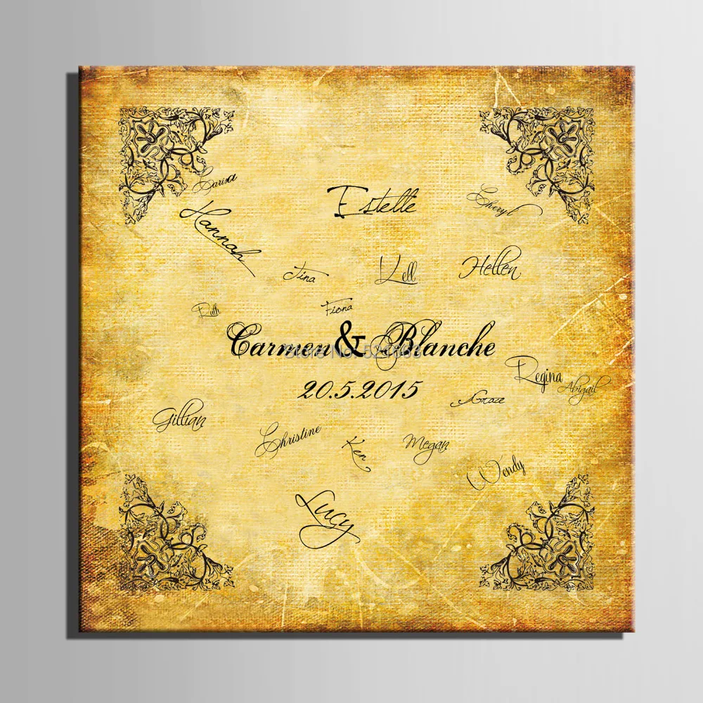 Guest Signature Party Gift Wedding Canvas Signing Board Canvas Painting - Yellow Retro Pattern Wedding DIY Decoration
Guest Signature Party Gift Wedding Canvas Signing Board Canvas Painting - Yellow Retro Pattern Wedding DIY Decoration
