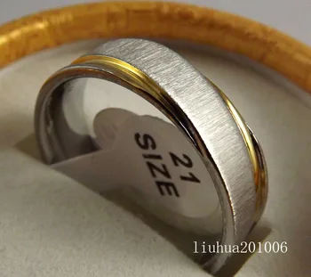 18 pcs Golden Line Mix Fashion Comfort Fit 8mm Stainless Steel Rings for men wholesale Jewelry Rings Lots
18 pcs Golden Line Mix Fashion Comfort Fit 8mm Stainless Steel Rings for men wholesale Jewelry Rings Lots