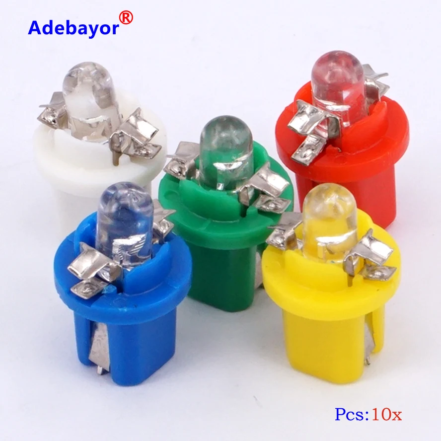 100 X T5 Instrument lamp B8.5 Car LED Indicator Light Dashboard Side Interior Bulb white red blue yellow green free shipping
100 X T5 Instrument lamp B8.5 Car LED Indicator Light Dashboard Side Interior Bulb white red blue yellow green free shipping