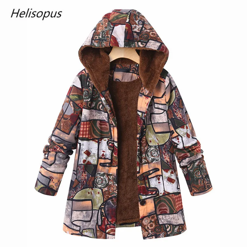 Helisopus Fashion Women Winter Warm Outwear Floral Print Hooded Pockets Jacket Vintage Oversize Coats Parka Ladies Zipper Coat
Helisopus Fashion Women Winter Warm Outwear Floral Print Hooded Pockets Jacket Vintage Oversize Coats Parka Ladies Zipper Coat
