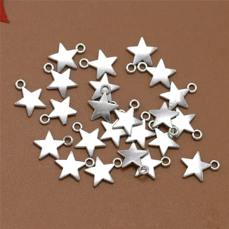 10pcs Simple Alloy Star Earrings Findings Bracelet Anklet Charms Silver Pentagram Necklace Pendant Earrings Jewelry Making C66
10pcs Simple Alloy Star Earrings Findings Bracelet Anklet Charms Silver Pentagram Necklace Pendant Earrings Jewelry Making C66