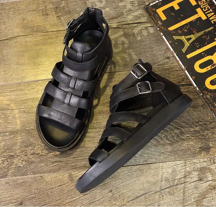 Black Fashion cool real genuine leather Roman skin sandals men's luxury quality soft sole comfortable back counter beach sandals
Black Fashion cool real genuine leather Roman skin sandals men's luxury quality soft sole comfortable back counter beach sandals