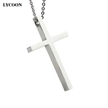 LYCOON Free shipping fashion cool rock metal stainless steel smooth big Cross pendant necklaces for women or men never change color or fade
LYCOON Free shipping fashion cool rock metal stainless steel smooth big Cross pendant necklaces for women or men never change color or fade