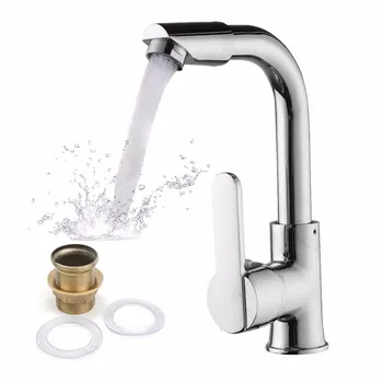 Xueqin 1 PC Chrome Kitchen Faucet Single Hole Roatation Rotating Handle Cold And Hot Water For Kitchen And Bathroom Basin
Xueqin 1 PC Chrome Kitchen Faucet Single Hole Roatation Rotating Handle Cold And Hot Water For Kitchen And Bathroom Basin