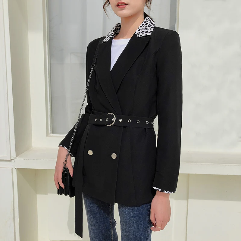 Spring Leopard Patchwork Women Blazer 2019 Double Breasted Sashes Female Jacket OL Style Workwear Outwear Blaser Femininas
Spring Leopard Patchwork Women Blazer 2019 Double Breasted Sashes Female Jacket OL Style Workwear Outwear Blaser Femininas