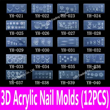 12pcs 3d Acrylic Mold Nail Art Tools Carving Template in 139 pre-cut Designs for Filling in with Acrylic Powder & Acrylic Liquid
12pcs 3d Acrylic Mold Nail Art Tools Carving Template in 139 pre-cut Designs for Filling in with Acrylic Powder & Acrylic Liquid