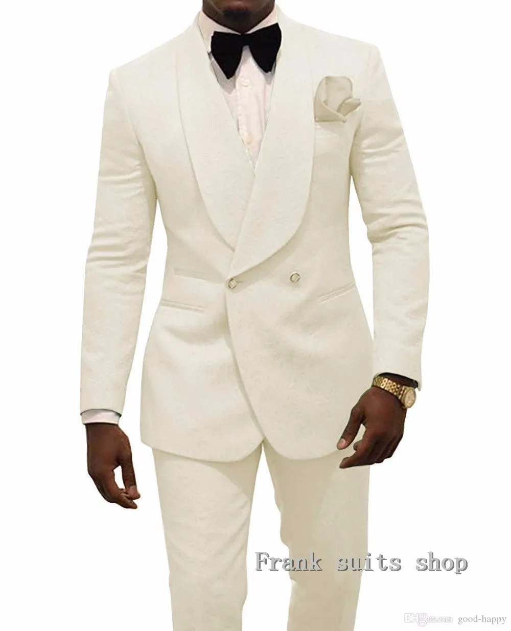 Men's 2019 Jacquard Wedding Men's Slim Suit Jacket Ivory Pants Shawl Lapel Tuxedo Official Model 2 Pieces (Jacket + Pants)
Men's 2019 Jacquard Wedding Men's Slim Suit Jacket Ivory Pants Shawl Lapel Tuxedo Official Model 2 Pieces (Jacket + Pants)
