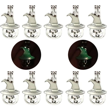 Glow in the Dark Witch Hat Beads Cage Perfume Essential Oil Diffuser Pearl Cage Locket Pendant 10x K1022
Glow in the Dark Witch Hat Beads Cage Perfume Essential Oil Diffuser Pearl Cage Locket Pendant 10x K1022