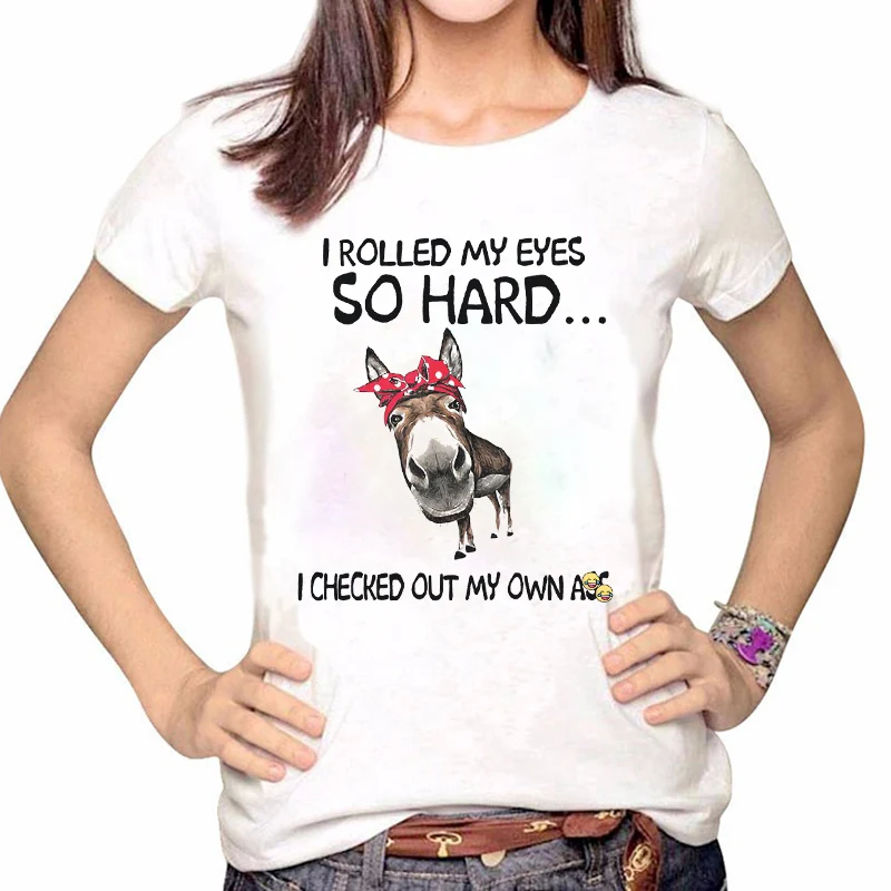 Women Clothes Tshirt Donkey Cute Funny Printed Women Print Shirt Short Sleeve Casual T Top Female T-shirt Woman Tee
Women Clothes Tshirt Donkey Cute Funny Printed Women Print Shirt Short Sleeve Casual T Top Female T-shirt Woman Tee
