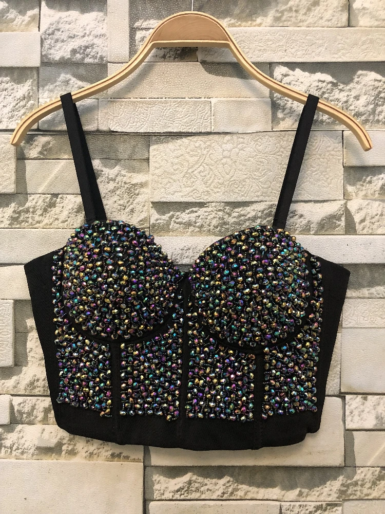 Autumn Winter Rhinestone Gaga Bustier Pearls Push Up Night Club Bralette Women's Bra Cropped Top Corset Plus Size D241
Autumn Winter Rhinestone Gaga Bustier Pearls Push Up Night Club Bralette Women's Bra Cropped Top Corset Plus Size D241