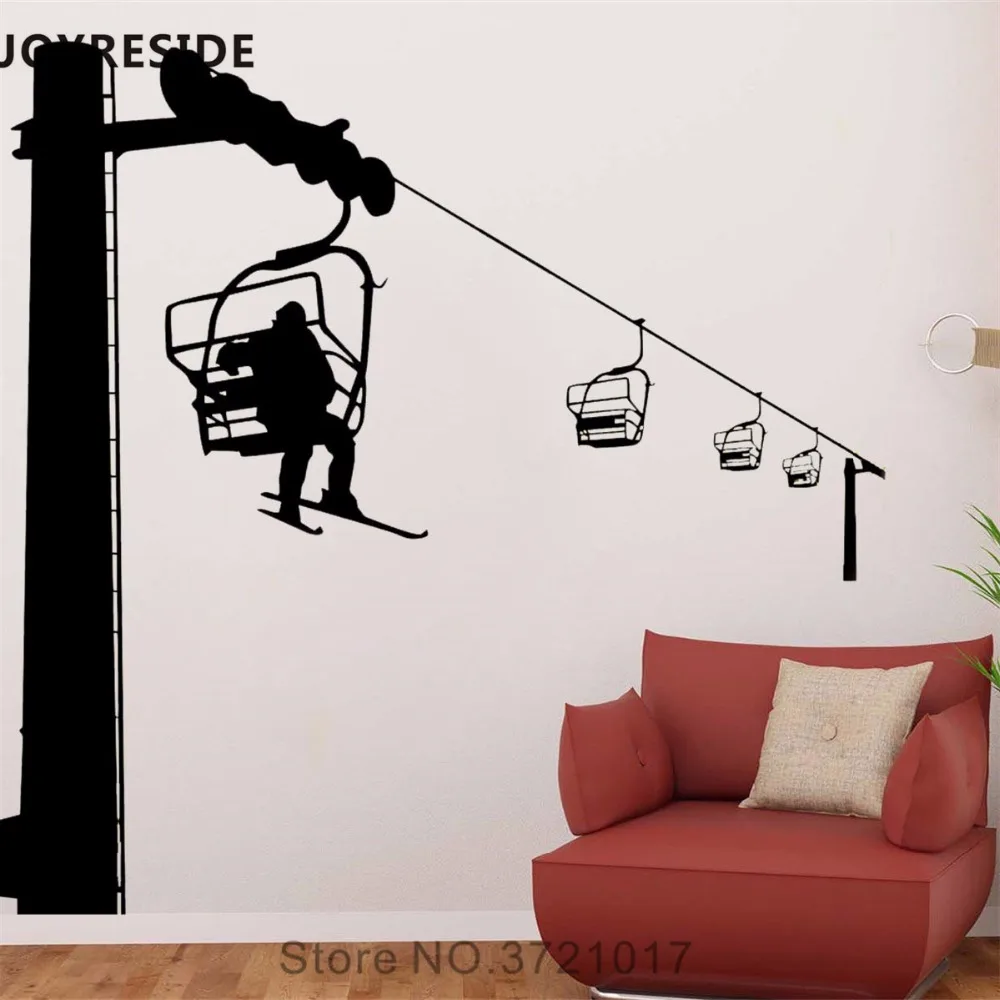 JOYRESIDE Extreme Sport Wall Decal Ski Lift Wall Sticker Skiers Art Vinyl Decal Home Livingroom Decor Interior Designed A788
JOYRESIDE Extreme Sport Wall Decal Ski Lift Wall Sticker Skiers Art Vinyl Decal Home Livingroom Decor Interior Designed A788