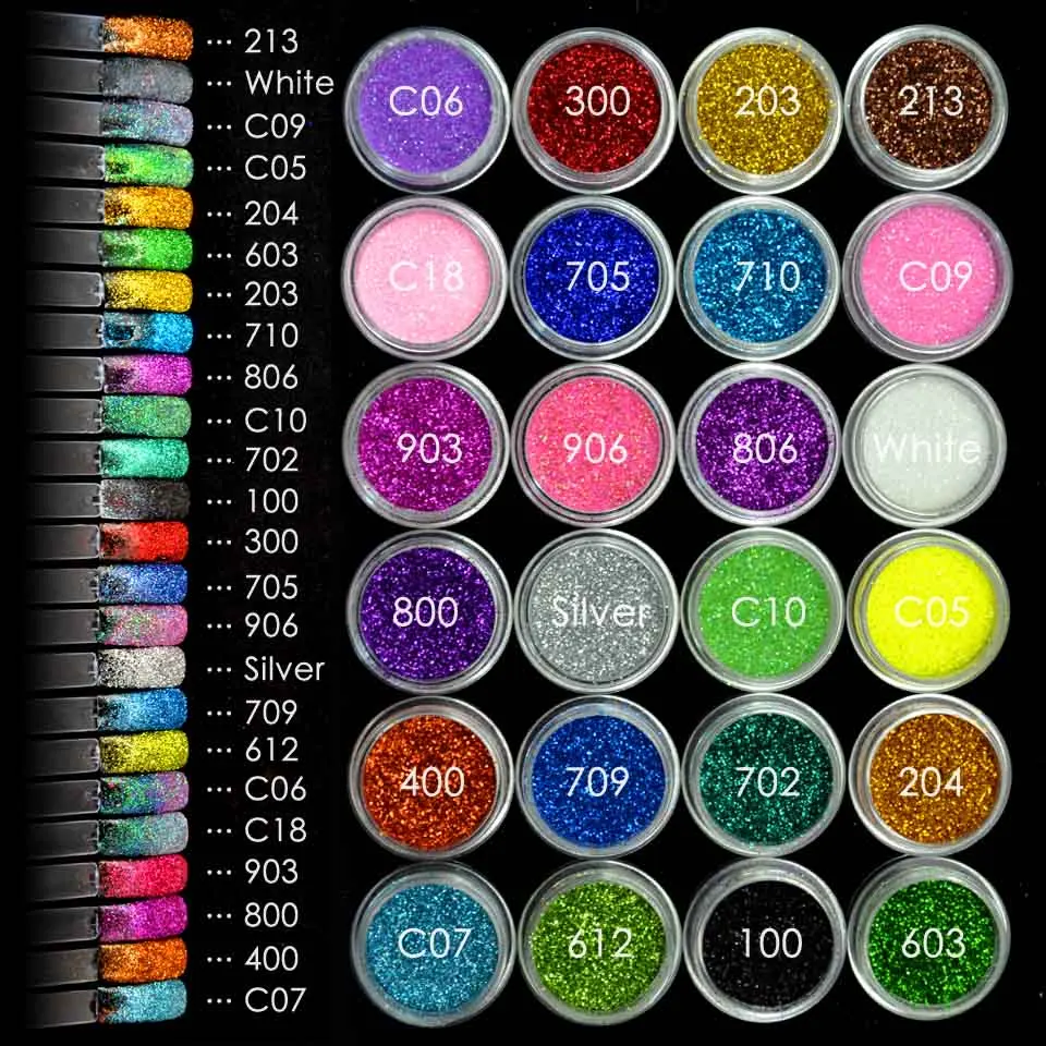24 Color Nailart Glitter Polish Holographic Powder Nail Glitter Powder Colored Acrylic Powder for Nails Tinsel for Nail ZJ1317
24 Color Nailart Glitter Polish Holographic Powder Nail Glitter Powder Colored Acrylic Powder for Nails Tinsel for Nail ZJ1317