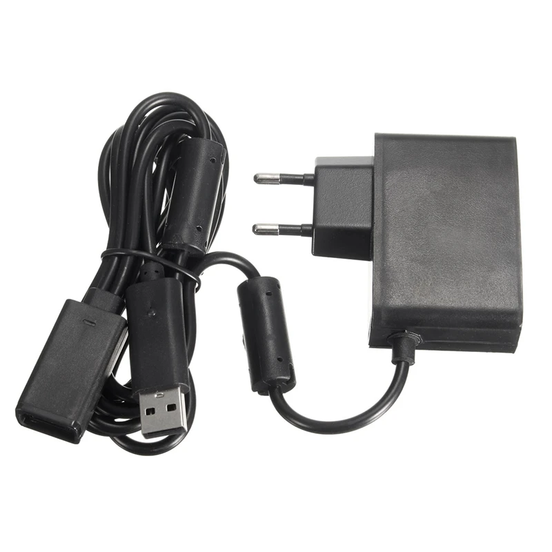 

Black AC 100V-240V Power Supply Adapter USB Charging Charger EU Plug For Microsoft For Xbox 360 Kinect Sensor