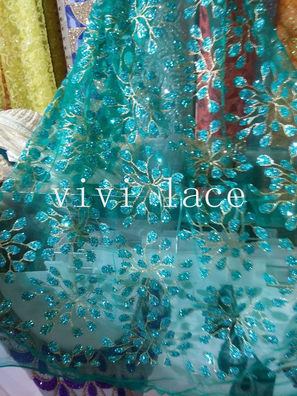 5yards HL355 dobby mesh tulle hand print glitter lace fabric for sawing/evening dress
5yards HL355 dobby mesh tulle hand print glitter lace fabric for sawing/evening dress