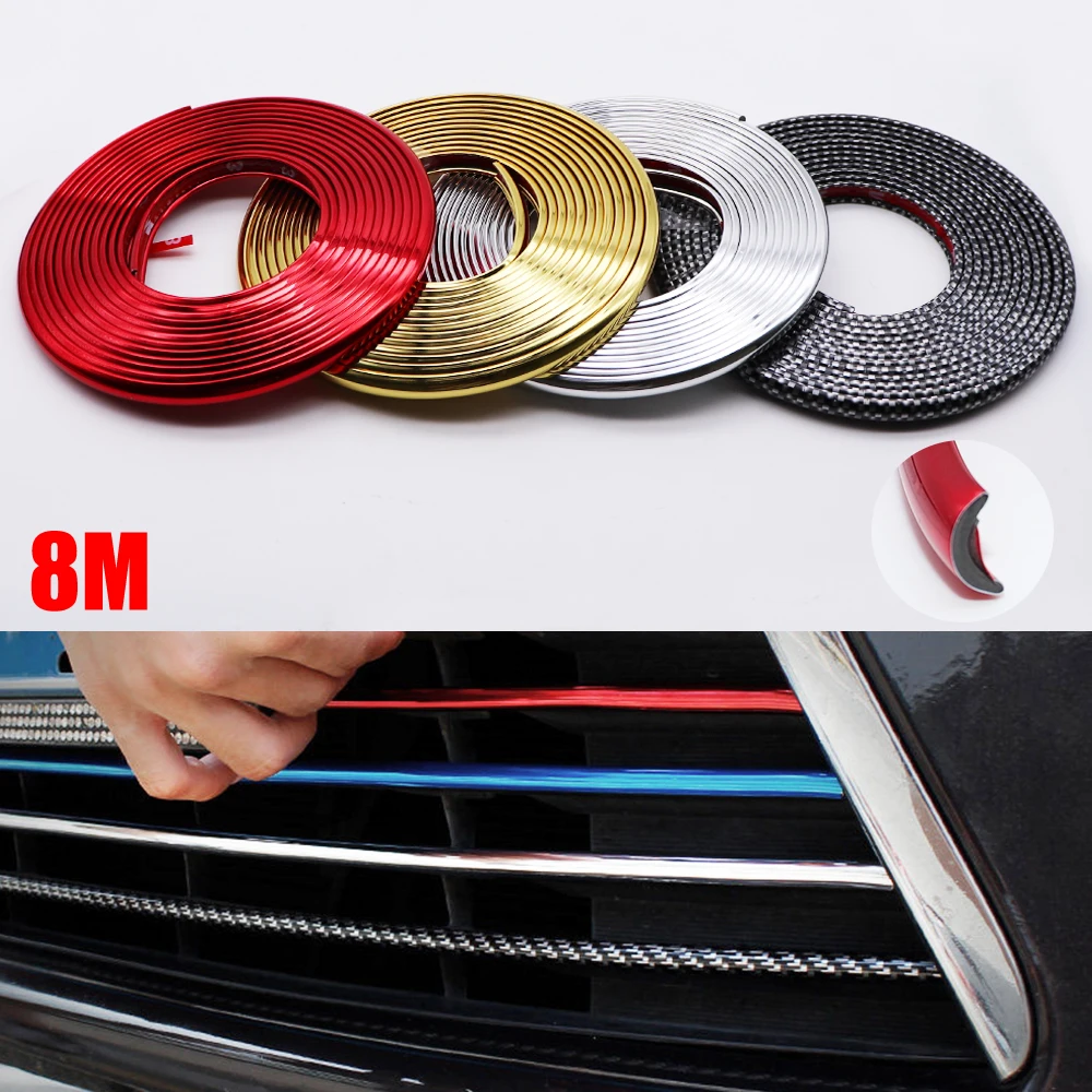 8M Styling Moulding Car Grille Impact Protection Bumper Trim Strip Tire Guard Ring Adhesive Decorative Strip Car Accessories
8M Styling Moulding Car Grille Impact Protection Bumper Trim Strip Tire Guard Ring Adhesive Decorative Strip Car Accessories