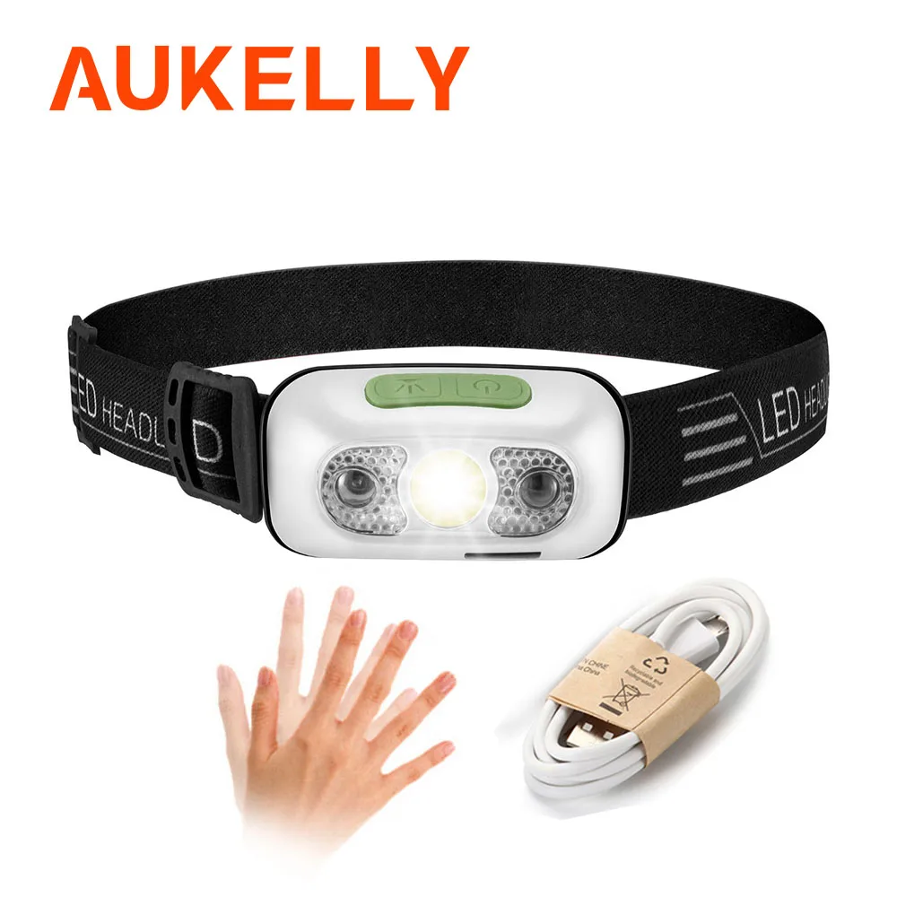 Aukelly Mini USB Rechargeable LED Headlight Motion Sensor Headlamp Portable Red White Light Outdoor Induction Hand Torch Lamp
Aukelly Mini USB Rechargeable LED Headlight Motion Sensor Headlamp Portable Red White Light Outdoor Induction Hand Torch Lamp