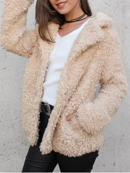 Faux Fur Jacket Coat Woman 2019 Autumn Spring Warms Lapel Collar Coats Casual Long Sleeve Overcoats Chaquetas Mujer
Faux Fur Jacket Coat Woman 2019 Autumn Spring Warms Lapel Collar Coats Casual Long Sleeve Overcoats Chaquetas Mujer